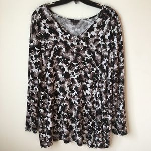 J. Jill Black and White Long Sleeve Shirt